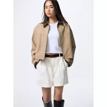 Куртка-рубашка Uniqlo женская, 32 бежевый