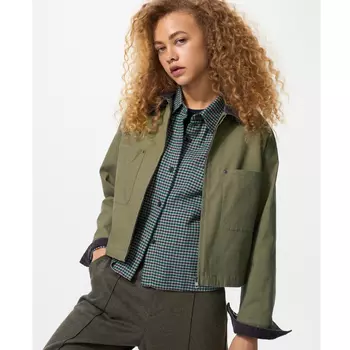 Куртка-рубашка Uniqlo женская, 56 оливковый