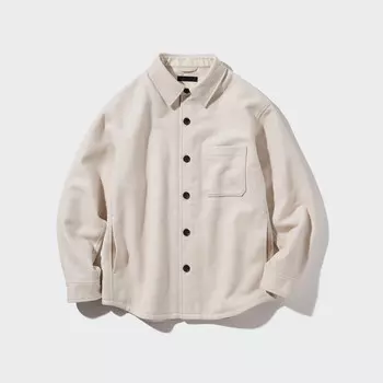 Куртка-рубашка Unisex Uniqlo Overshirt Jacket, 01 молочно-белый