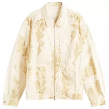 Куртка-Рубашка Veper с японским принтом Dries Van Noten, белый