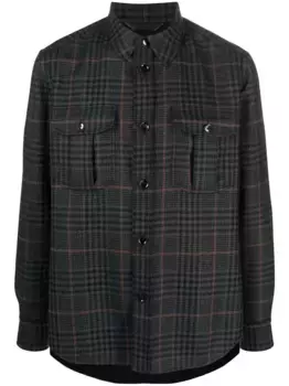Куртка-рубашка в клетку Brioni, черный