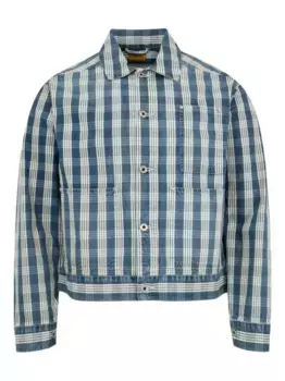 Куртка-рубашка в клетку Human Made, синий