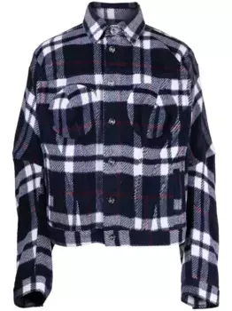 Куртка-рубашка в клетку Natasha Zinko, синий