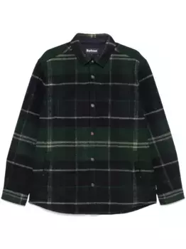 Куртка-рубашка в клетку тартан Barbour, зеленый