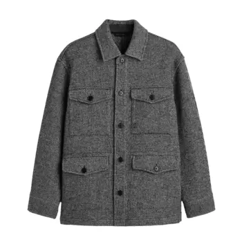 Куртка-рубашка Wool-blend H&amp;M, темно-серый