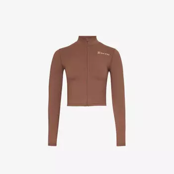 Куртка Runner из эластичной ткани с принтом логотипа Sporty & Rich, бордовый