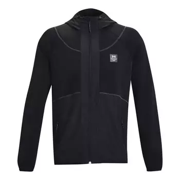 Куртка rush fleece hoodie 'black' Under Armour, черный