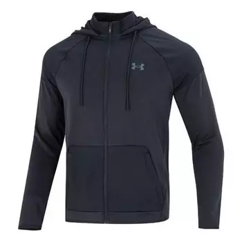 Куртка rush warm-up full-zip hoodie jacket 'black' Under Armour, черный