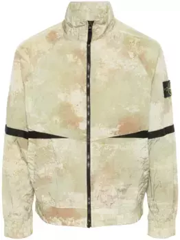 Куртка с абстрактным принтом и нашивкой Compass Stone Island, нейтральный