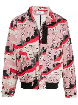 Куртка с абстрактным принтом Stone Island, розовый
