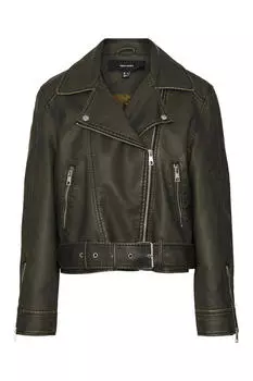 Куртка с эффектом кожи Vero Moda, коричневый