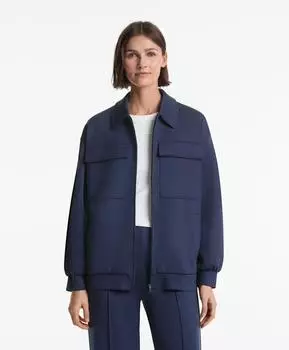 Куртка с эффектом неопрена Oysho, темно-синий