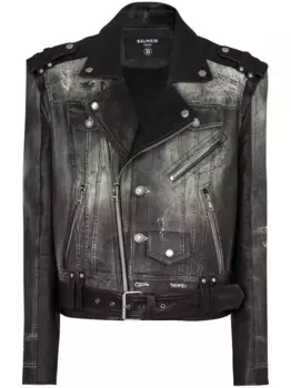 Куртка с эффектом тромплей BALMAIN, черный