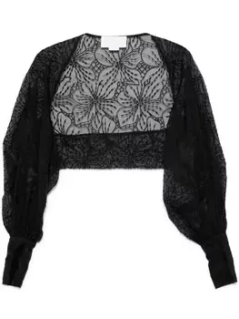 Куртка с цветочной вышивкой Genny, черный