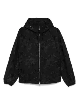 Куртка с цветочной вышивкой Moncler, черный