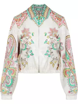 Куртка с цветочным принтом ETRO, белый