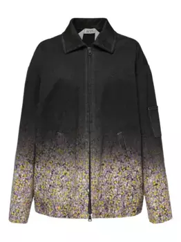 Куртка с цветочным принтом омбре N21, черный