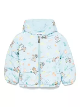 Куртка с графическим принтом Moschino Kids, синий