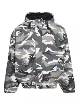 Куртка с камуфляжным принтом BALENCIAGA, серый