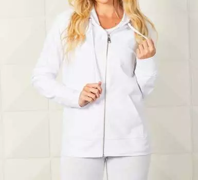 Куртка с капюшоном белого цвета french kyss