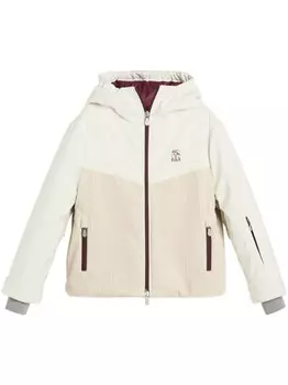 Куртка с капюшоном Brunello Cucinelli Kids, белый