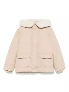 Куртка с капюшоном Brunello Cucinelli Kids, нейтральный цвет