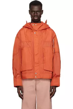 Куртка с капюшоном Dries Van Noten, оранжевый