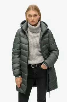 Куртка с капюшоном Fuji Mid с начесом Superdry, синий