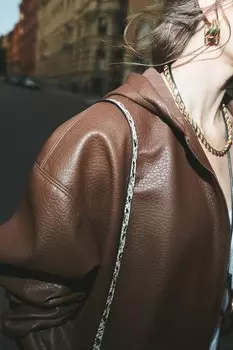Куртка с капюшоном H&M, коричневый