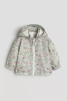 Куртка с капюшоном H&M, зеленый