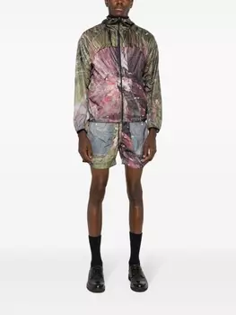 Куртка с капюшоном и абстрактным принтом PACE, мультиколор