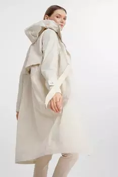 Куртка с капюшоном и галстуком Greenpoint, бежевый