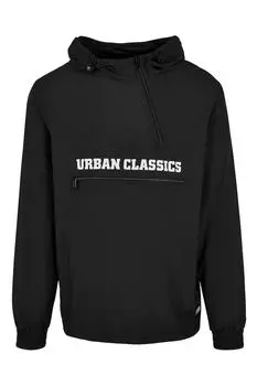 Куртка с капюшоном и короткой молнией Urban Classics, черный