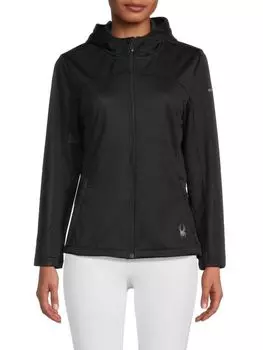 Куртка с капюшоном и логотипом Alyce Spyder, черный