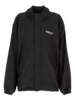 Куртка с капюшоном и логотипом BALENCIAGA, черный