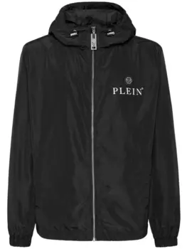 Куртка с капюшоном и логотипом Hexagon Philipp Plein, черный