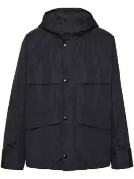 Куртка с капюшоном и логотипом Prada, черный