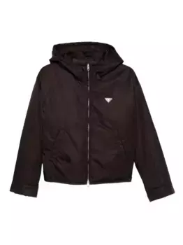 Куртка с капюшоном и логотипом Prada, коричневый