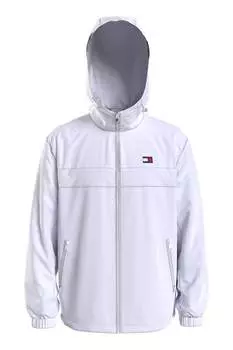Куртка с капюшоном и логотипом Tommy Jeans, белый