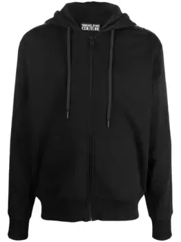 Куртка с капюшоном и логотипом Versace Jeans Couture, черный