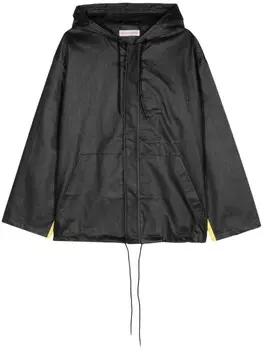 Куртка с капюшоном и логотипом Walter Van Beirendonck Stop, черный