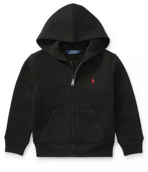 Куртка с капюшоном и молнией во всю длину Polo Ralph Lauren Little Boys 2T-7, черный