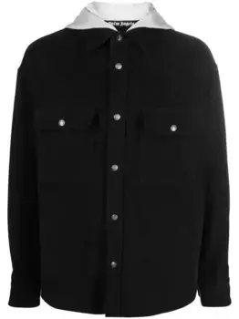 Куртка с капюшоном и монограммой PALM ANGELS, черный