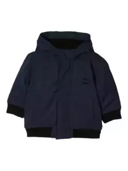 Куртка с капюшоном и накладными карманами BOSS Kidswear, синий