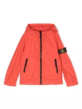 Куртка с капюшоном и нашивкой Compass Stone Island Junior, оранжевый