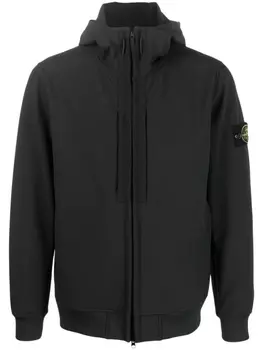 Куртка с капюшоном и нашивкой Compass Stone Island, черный