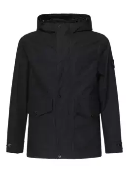 Куртка с капюшоном и нашивкой Compass Stone Island, черный