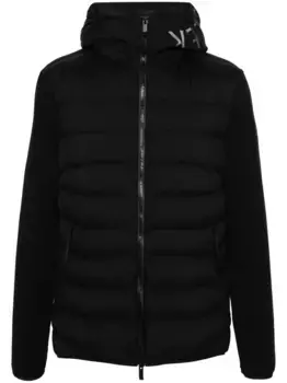 Куртка с капюшоном и нашивкой-логотипом MONCLER, черный