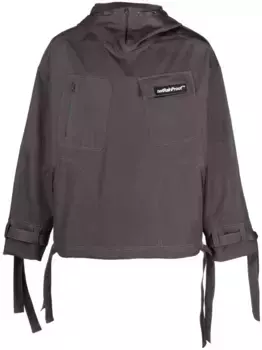 Куртка с капюшоном и нашивкой STYLAND, коричневый