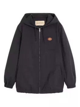 Куртка с капюшоном и нашивкой VLogo VALENTINO GARAVANI, синий